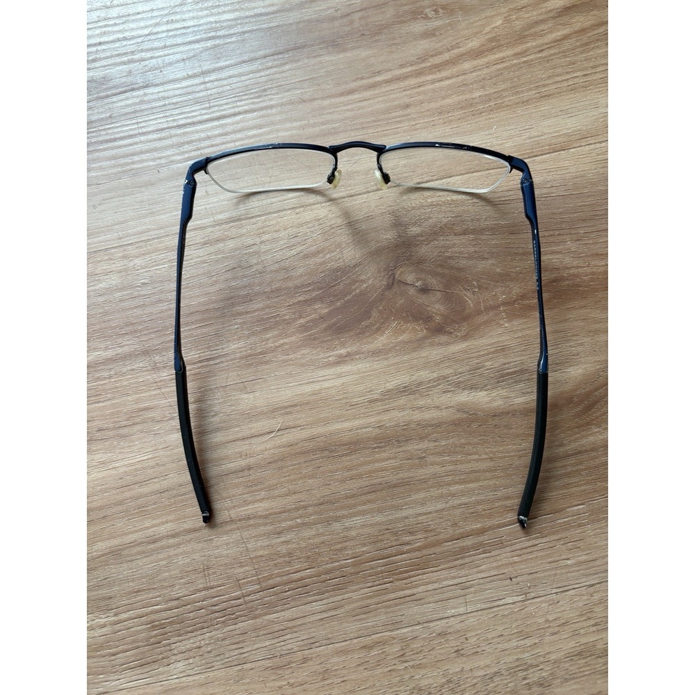 Oakley Mens Barrelhouse 0.5 Half Rim Rectangle Eyeglasses OX3174-0453 Matte Blue - Picture 3 of 7
